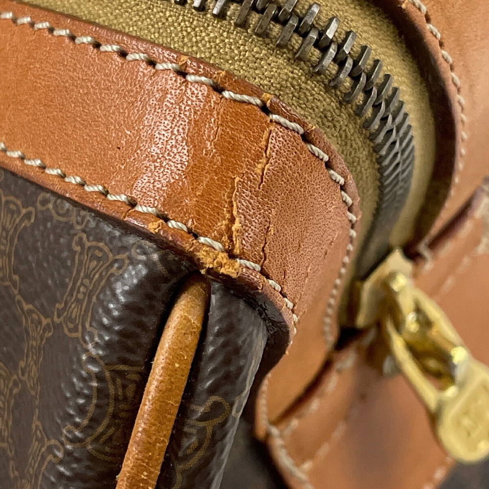 Celine Macadam Pattern Canvas Travel Handbag Brown - image 4